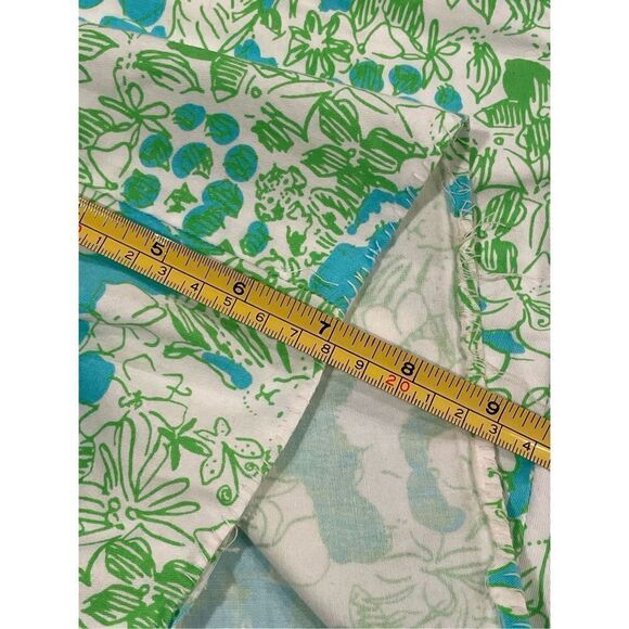Lilly Pulitzer The Chipper Short Green Blue Floral Koala Lion Women's Sz 10 - Picture 4 of 8